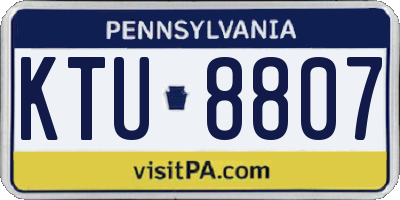 PA license plate KTU8807