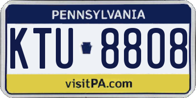PA license plate KTU8808