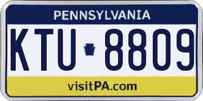 PA license plate KTU8809