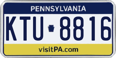 PA license plate KTU8816