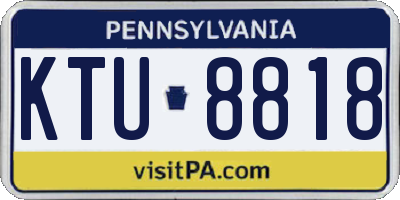 PA license plate KTU8818