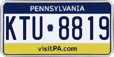 PA license plate KTU8819