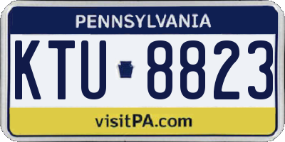 PA license plate KTU8823