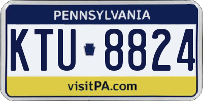 PA license plate KTU8824