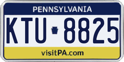 PA license plate KTU8825
