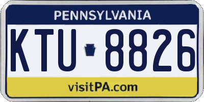 PA license plate KTU8826