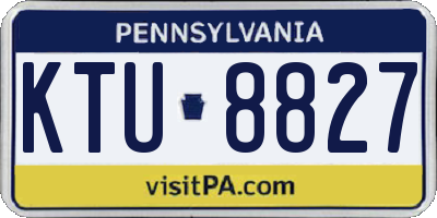 PA license plate KTU8827