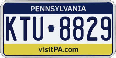 PA license plate KTU8829