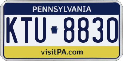 PA license plate KTU8830