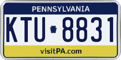 PA license plate KTU8831