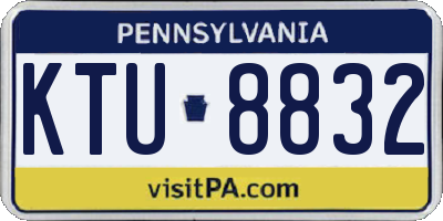 PA license plate KTU8832