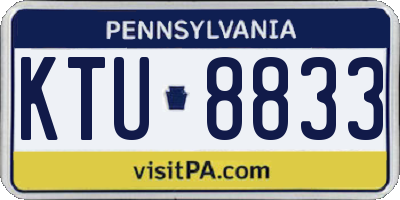 PA license plate KTU8833