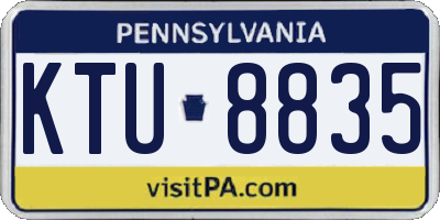 PA license plate KTU8835