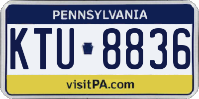 PA license plate KTU8836