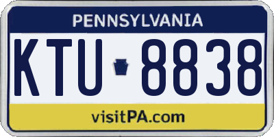 PA license plate KTU8838