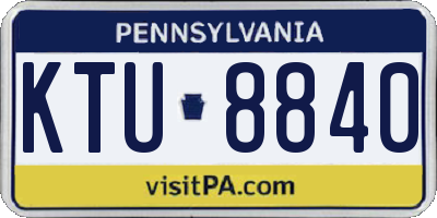 PA license plate KTU8840