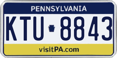 PA license plate KTU8843