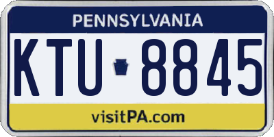 PA license plate KTU8845