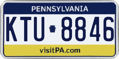 PA license plate KTU8846