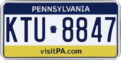 PA license plate KTU8847