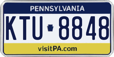 PA license plate KTU8848