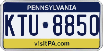 PA license plate KTU8850