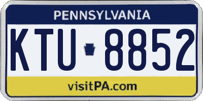 PA license plate KTU8852
