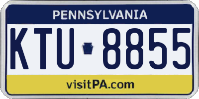 PA license plate KTU8855