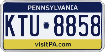 PA license plate KTU8858