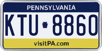 PA license plate KTU8860