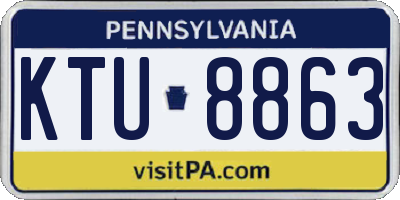 PA license plate KTU8863
