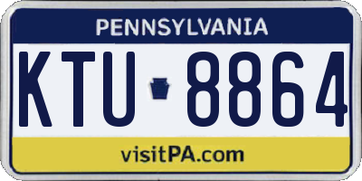 PA license plate KTU8864
