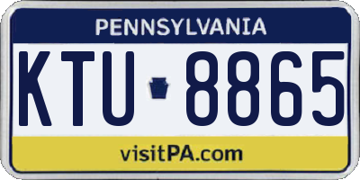 PA license plate KTU8865
