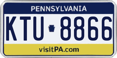 PA license plate KTU8866