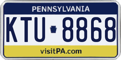 PA license plate KTU8868