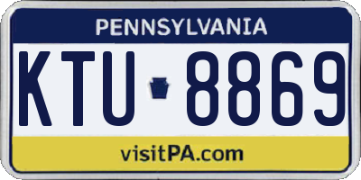 PA license plate KTU8869