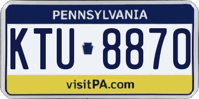 PA license plate KTU8870