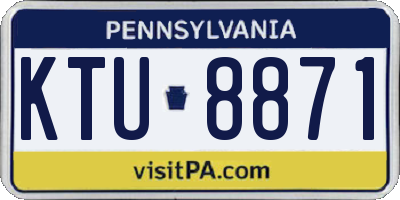 PA license plate KTU8871