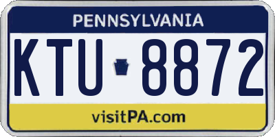 PA license plate KTU8872