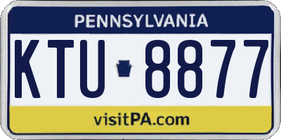 PA license plate KTU8877