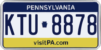 PA license plate KTU8878