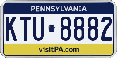 PA license plate KTU8882