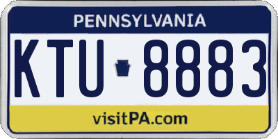 PA license plate KTU8883