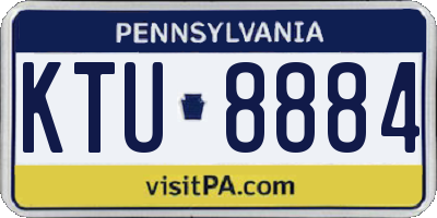 PA license plate KTU8884
