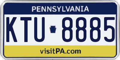 PA license plate KTU8885