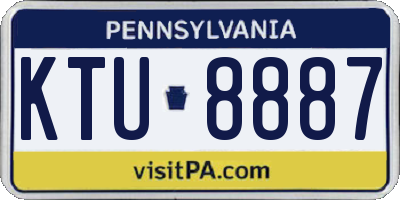 PA license plate KTU8887