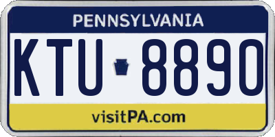 PA license plate KTU8890