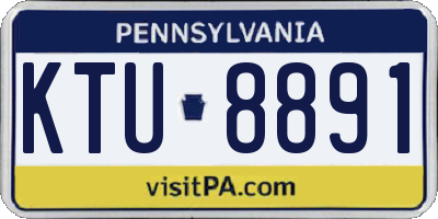 PA license plate KTU8891
