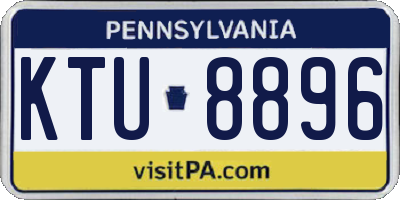 PA license plate KTU8896