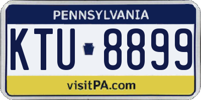 PA license plate KTU8899